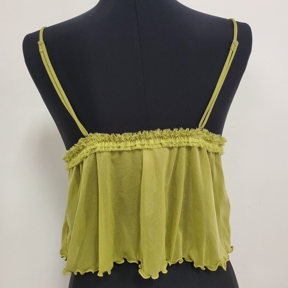 Out From Under Womens Mesh Babydoll Fairy Grunge Cami Size M Green Goblincore - Picture 3 of 10